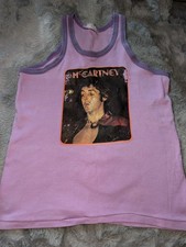 Vintage 1975 Paul McCartney Iron-On Tank Top Wild Side Inc Concert Photo