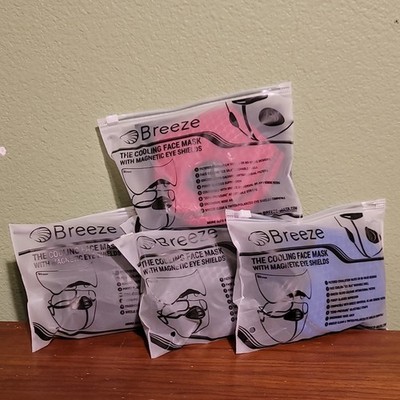 Breeze Cooling Face Mask Magnetic Eye Shields Washable Gold Silver Filters