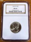 1943-D Washington Quarter - NGC MS 64