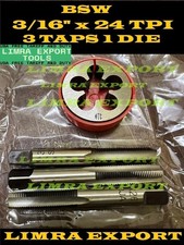 BSW LEFT HAND BRITISH STANDARD WHITWORTH TAP 24 TPI TAP DIE 3/16 TAP AND DIE SET