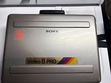 Vintage Sony CCD-V110 Video8 PRO Camcorder 12x Zoom w/ Carrying Case and parts