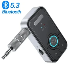 Bluetooth 5.3 Audio Adapter Transmitter Receiver AUX 3.5mm for Car, Headphones
