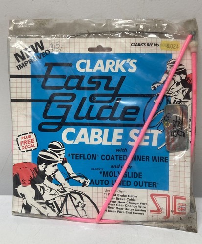 Clarks Easy Glide Kabelsatz teflonbeschichtet/nylongefüttert Rennrad Neu aus altem Lagerbestand - wie abgebildet - Bild 1 von 6