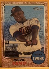 2017 Topps Heritage Chrome Baseball Miguel Sano Minnesota Twins 396/999