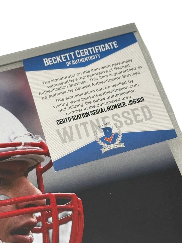 Foto firmada por Rob Gronkowski #87 autografiada certificado de autenticidad BAS Foto 4 de 4