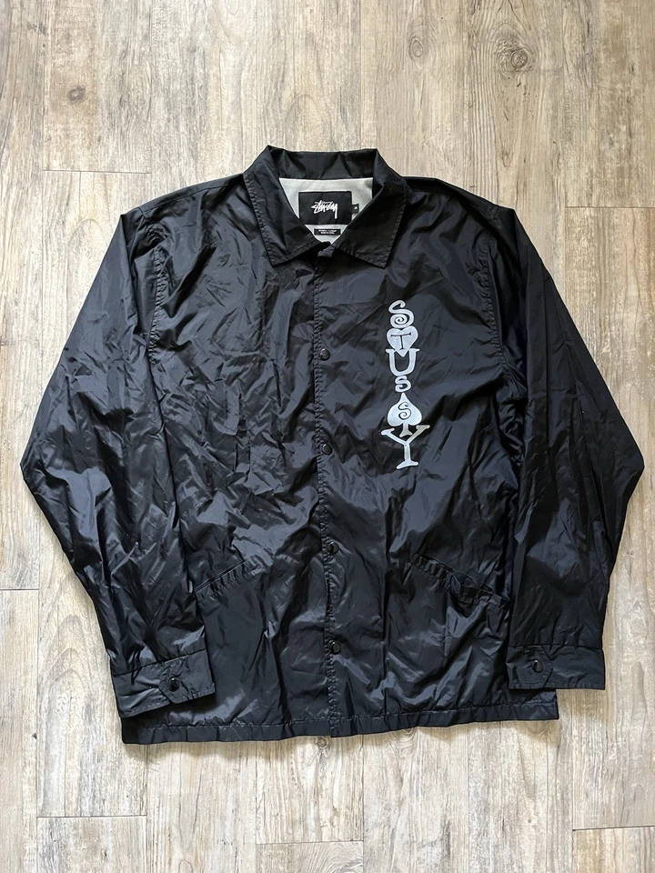 Chaqueta Stüssy Cruize Coach Talla XL Color Negro Para Hombre Foto 2 de 3