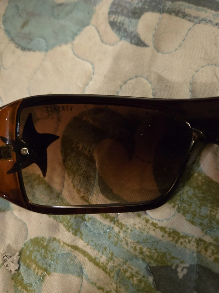 Versace Brown Shield Sunglasses Unisex Large Size - Image 3 of 4