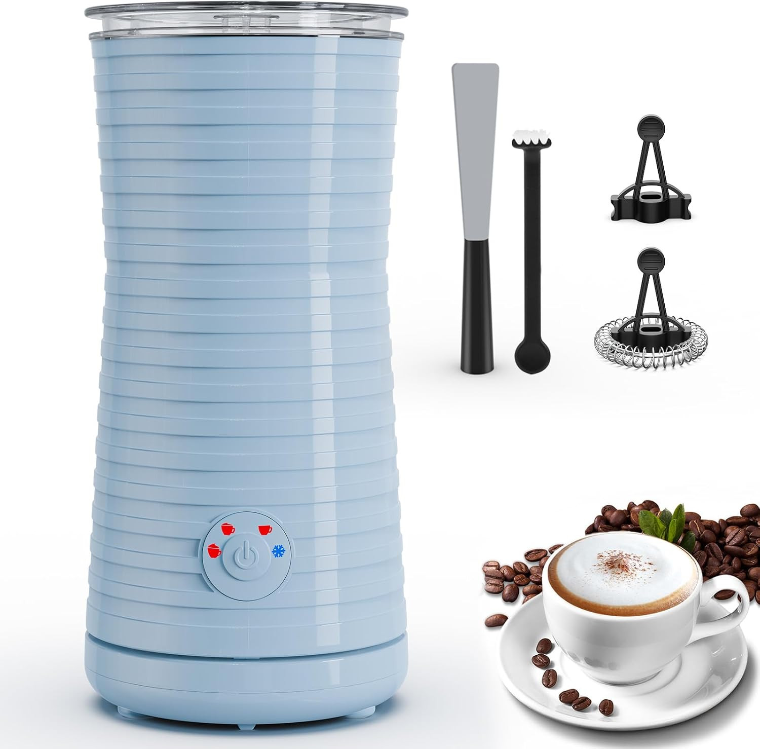 Cappuccinatore Elettrico Libe 4-in-1: Design Elegante per Casa e Ufficio