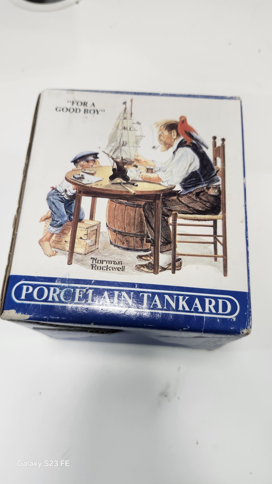 Norman Rockwells Collection 1985 Porcelain Tankard "For a Good Boy" Mug