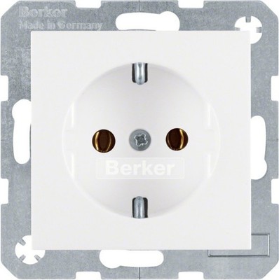 Berker Schuko-Steckdose pws matt 41431909 Schutzkontakt Steckdose Steckdosen