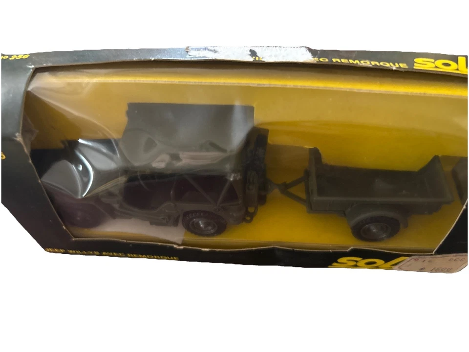 Solido 0003 DIE CAST-Jeep Willys AVEC REMORQUE NIB  - Image 3 of 4