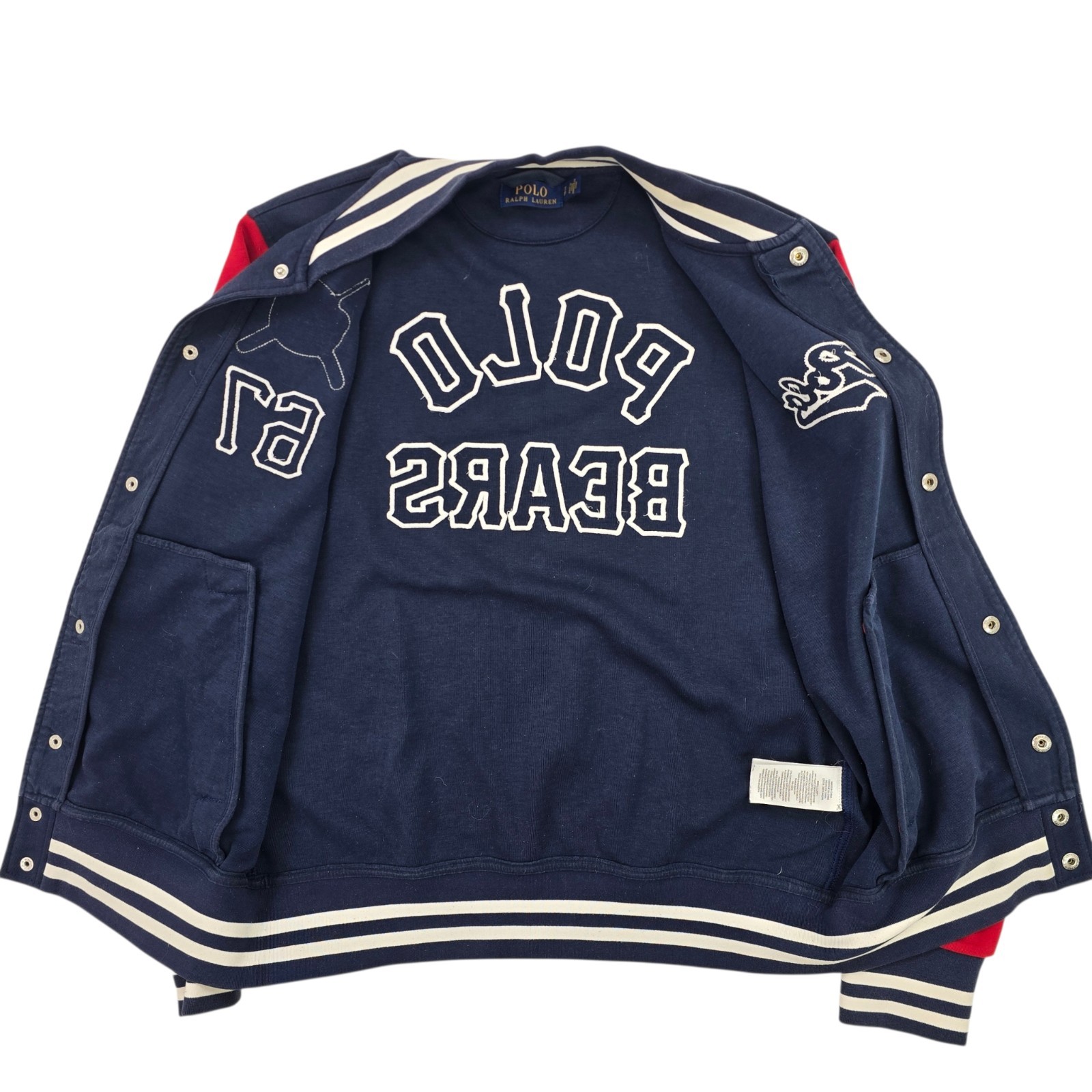 Polo Ralph Lauren Bears Spellout Varsity Jacket Men's Small image 9