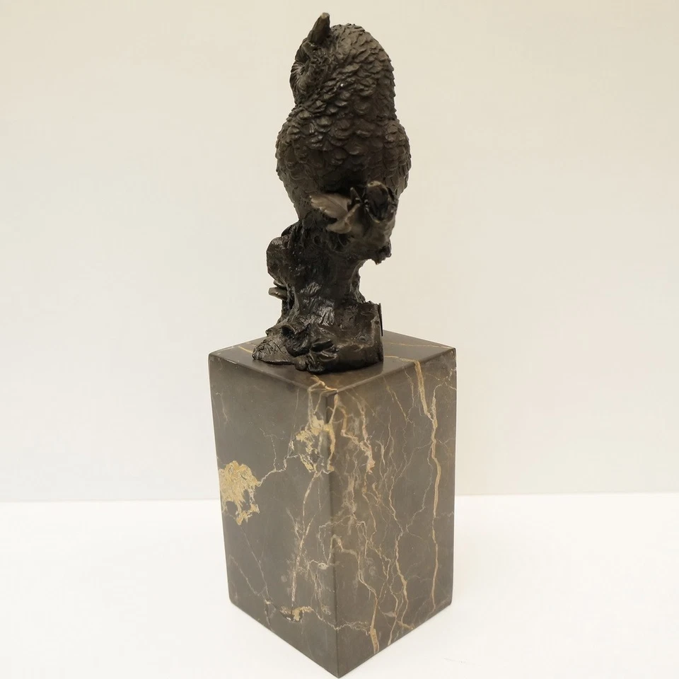 Statue Sculpture Chouette Hibou Oiseau Animalier Style Art Deco Style Art Nouvea - Photo 3/4