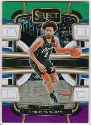 2023-24 Panini Select #26 Cade Cunningham Green White Purple Prizms