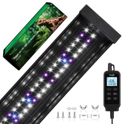 UVB Light for Reptiles 6W 9.8IN LED UVA UVB Terrarium Lamp with 4 Auto Modes ...