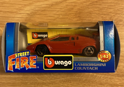 Bburago Street Fire 1:43 Lamborghini Countach Red Made In Italy