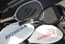 DEUX anciennes raquettes de raquette Ektelon céramique mirage et cadre AL les deux comme neuves