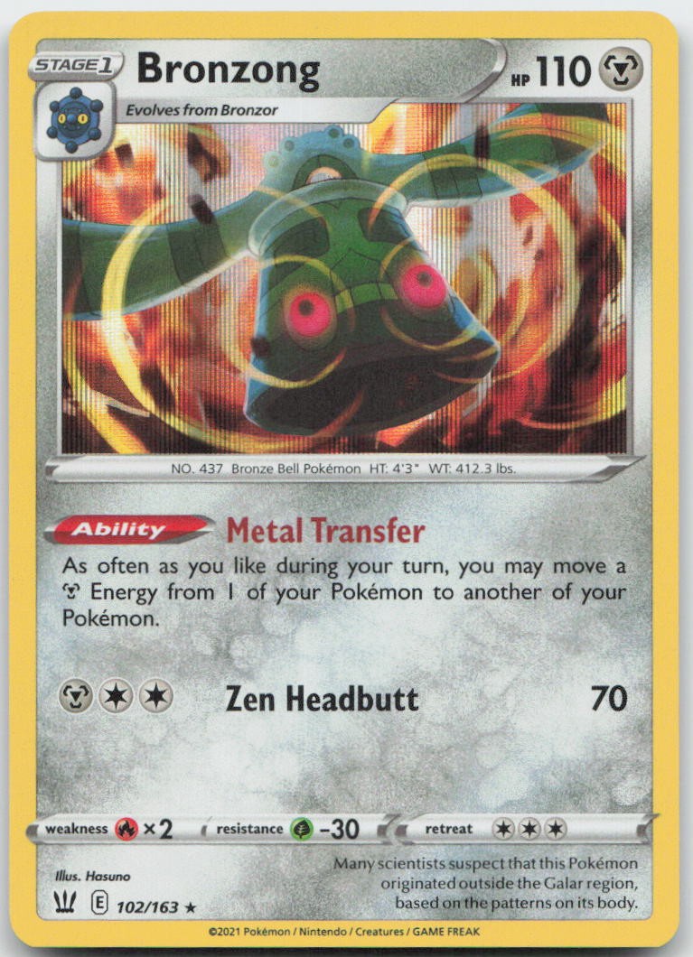 Pokemon : Bronzong Battle Styles 102/163 : Holo R Holo