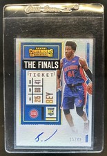 2020-21 Panini Contenders Saddiq Bey RC The Finals Ticket Rookie Auto #/49