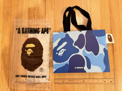 Authentic BAPE A Bathing Ape Shopping Bag + T-Shirt Packaging Streetwear