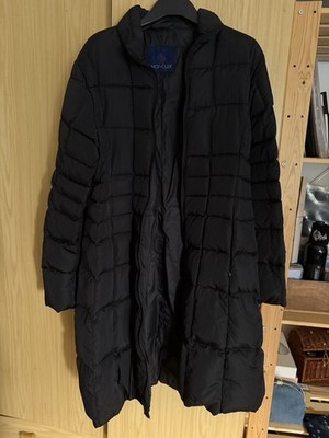 Moncler Daunenmantel lang Damen schwarz Gr. S/M durchgehender Reißverschluss mit Taschen