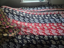 Handmade lightweight Boho Quilt Bedding Blanket. Twin Size
