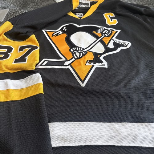 Reebok Men's Pittsburgh Penguins Sidney Crosby #87 NHL Hockey Jersey Size 4XL