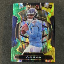 2025 Panini Select - Concourse Cam Ward #26 Green & Yellow Shock Prizm (RC)