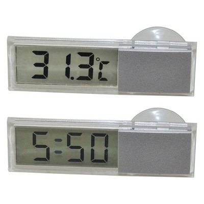 Car Mini Electronic Clock for Time Watch Auto Dashboard Clocks / Digital Thermom