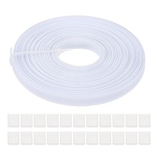 10 Yard 10mm Wide Polyester High Density Corset Boning with 40 Pcs End Cap,White
