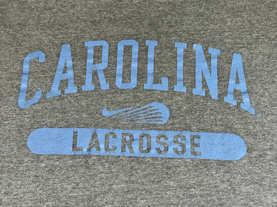 North Carolina Tar Heels Shirt Men Small Gray NCAA Lacrosse Nike UNC Vintage 90s - Image 3 of 4