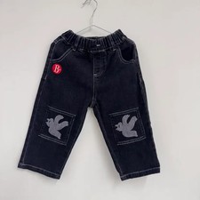 Baby Babeiodeep Black Denim Pants - Size 100, Very Clean