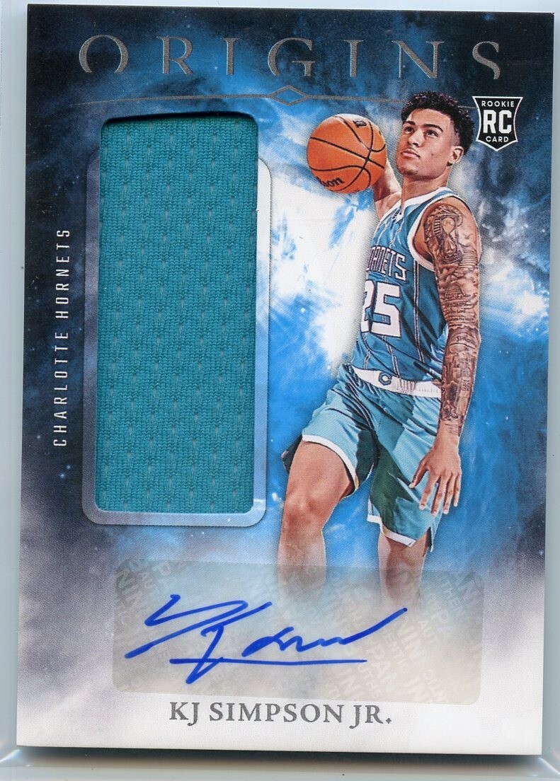 2024-25 Panini Origins KJ Simpson Jr. RC Rookie Patch Auto