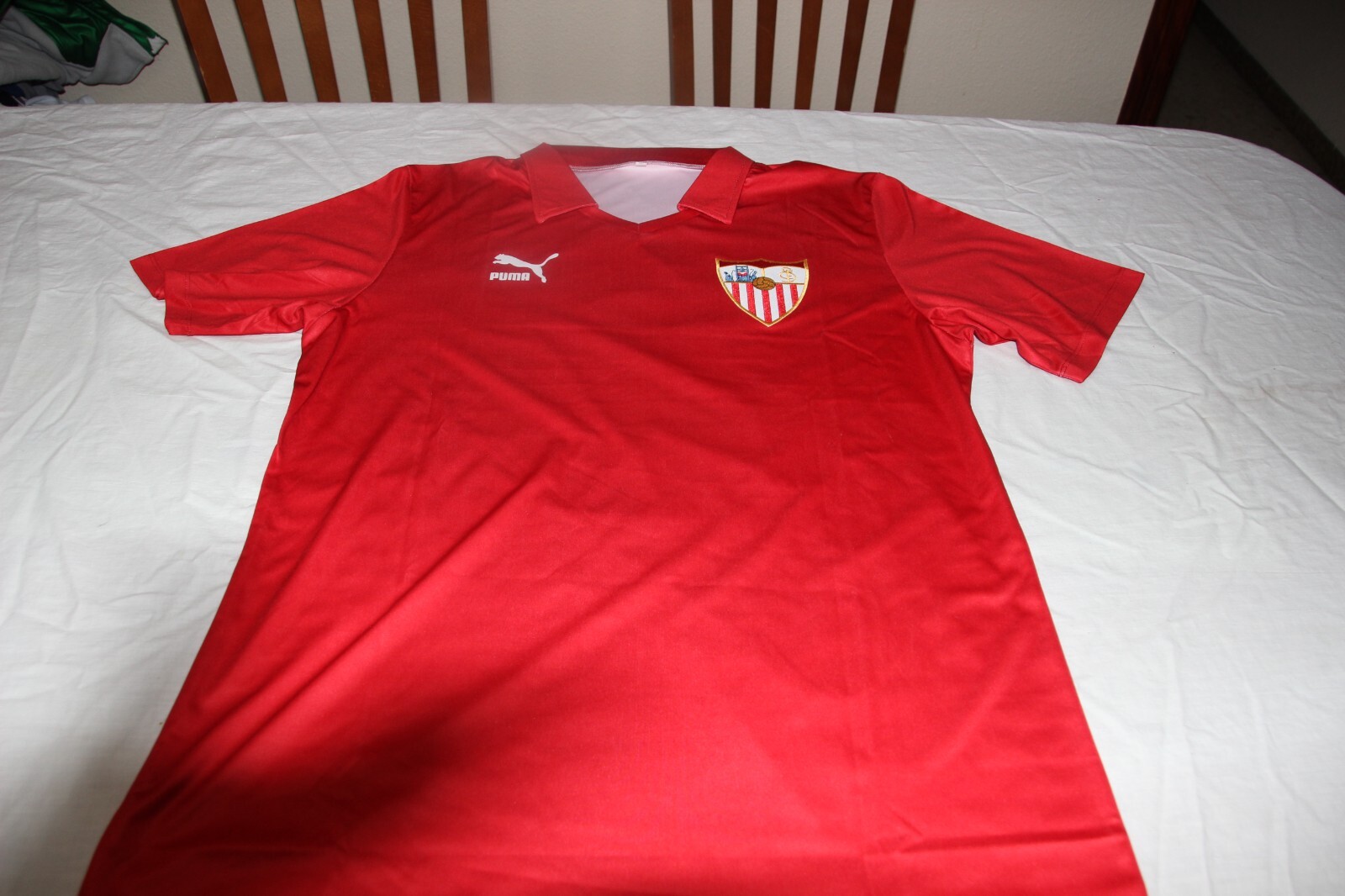 CAMISETA DE FUTBOL SEVILLA 1982-83 ADIDAS T/M DORSAL 9 EL ESCUDO ES EL REAL