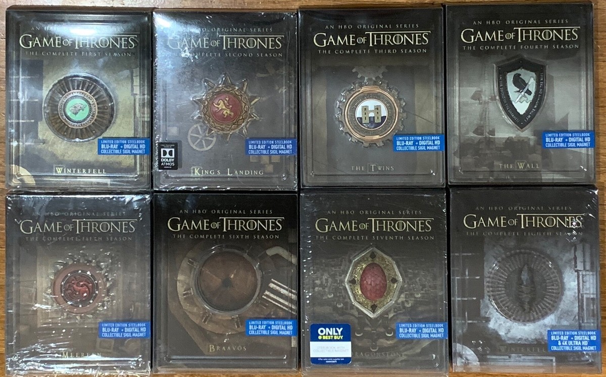 Game Of Thrones The Complete Series Season 1-8 Steelbook 1 2 3 4 5