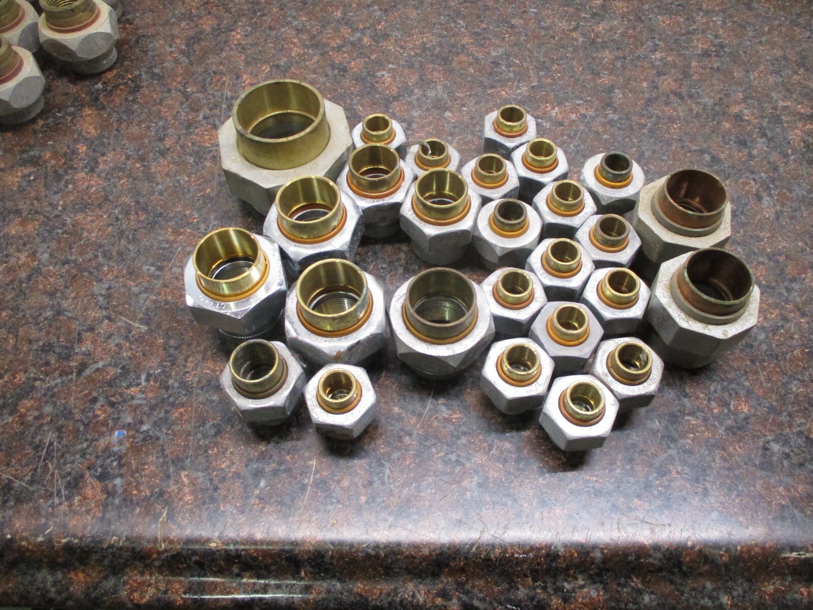 LOT OF 27 MISC WATTS Dielectric Union 1/2" TO 2" THREADED X SOLIDER