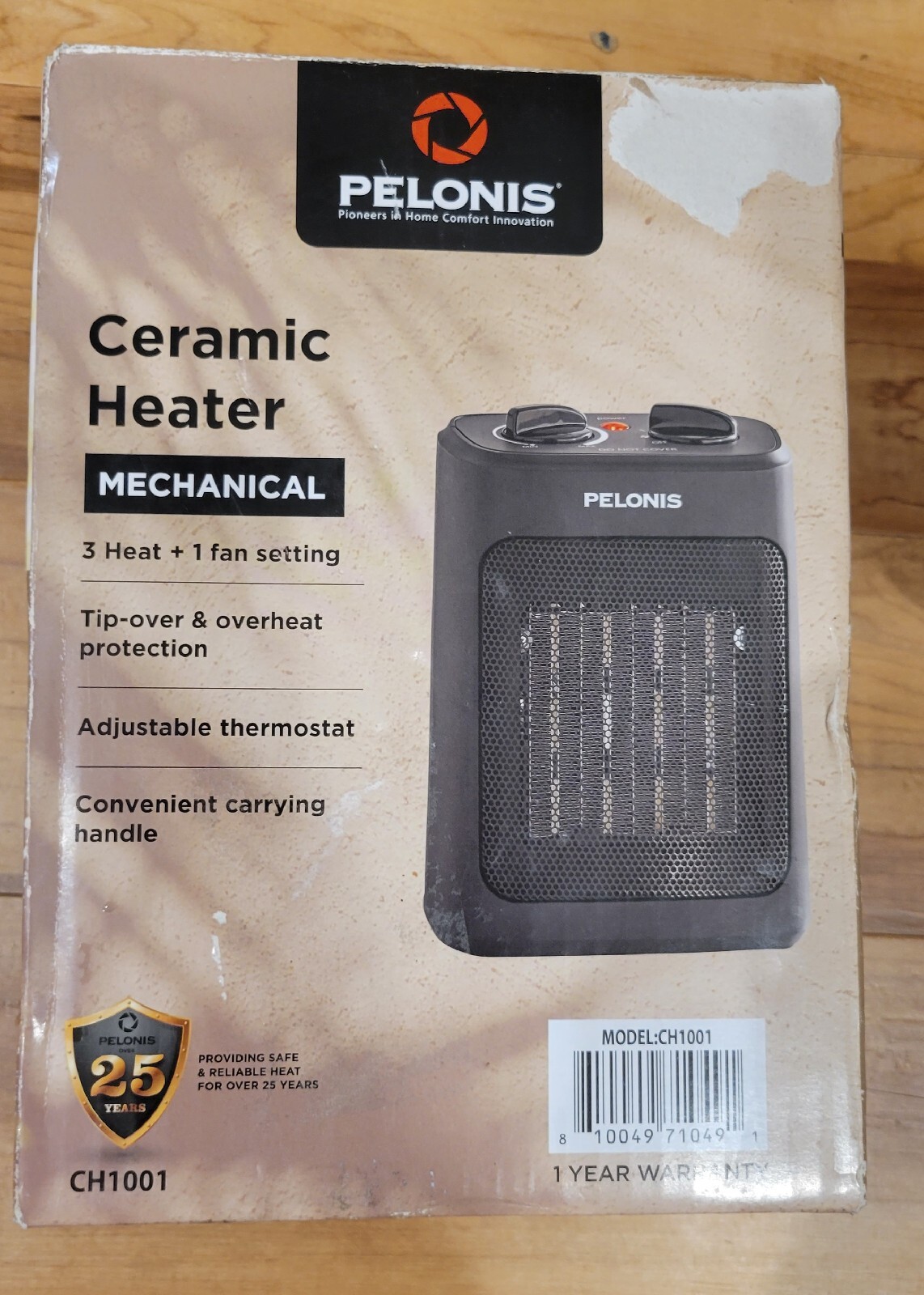 Pelonis Ceramic Heater Model CH1001. 1500Watt 9 In. Black. 3 Heat Settings.  New. | eBay
