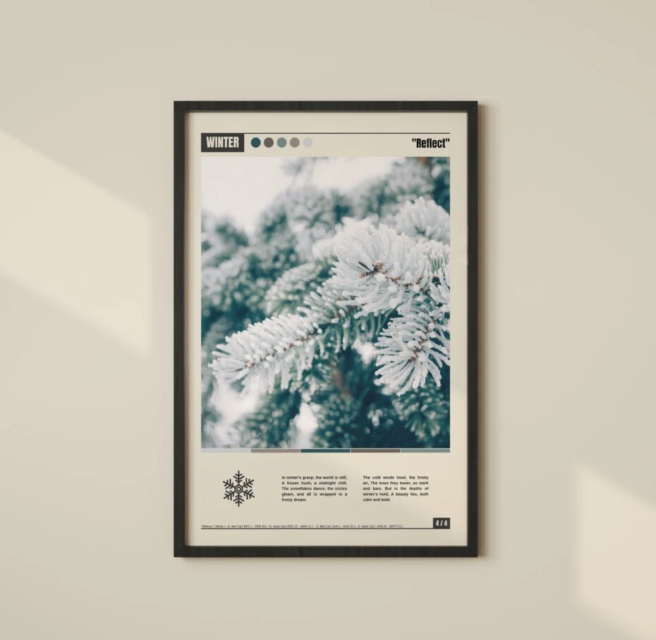 Winter Poster Winter Print Winter Wall Art Winter Decor eBay