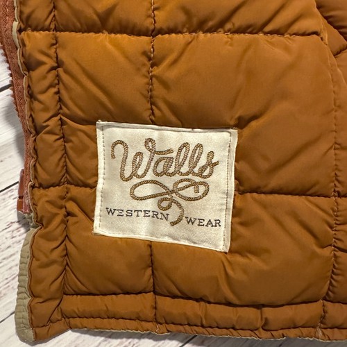 Vintage Western Walls Blizzard-Pruf Insulated Puffer Vest Brown Men's Medium - Picture 5 of 11