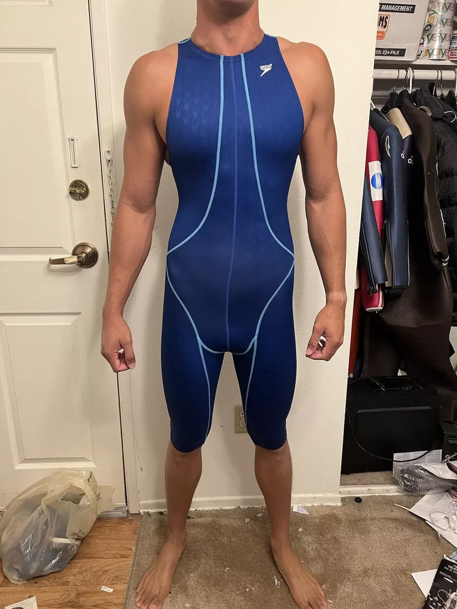 Speedo mens Fastskin XL Bodysuit Swimsuit Speedsuit Kneeskin Olympic  Swimskin