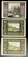 1921 Germany OBERBARNIMER  25 50 100 Phennig Banknote / Notgeld