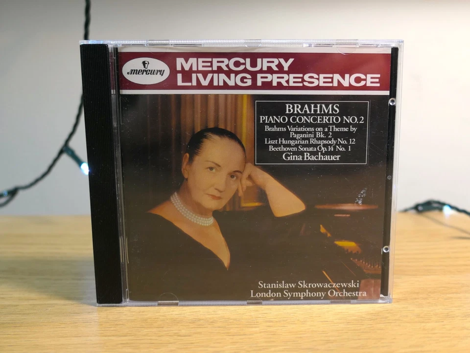 Gina Bachauer *SIGNED* + Stanisalw Skrowaczewski Brahms Piano Conc. 2 Mercury CD Foto 2 de 4