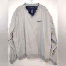 Devon & Jones mens beige pull over jacket siz...