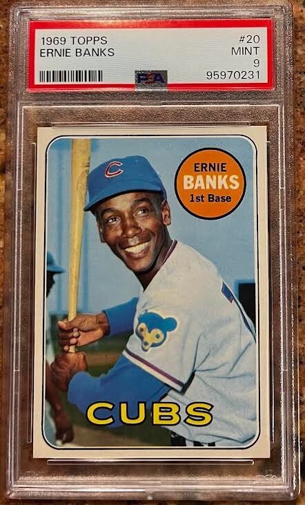 1969 TOPPS ERNIE BANKS #20 PSA 9