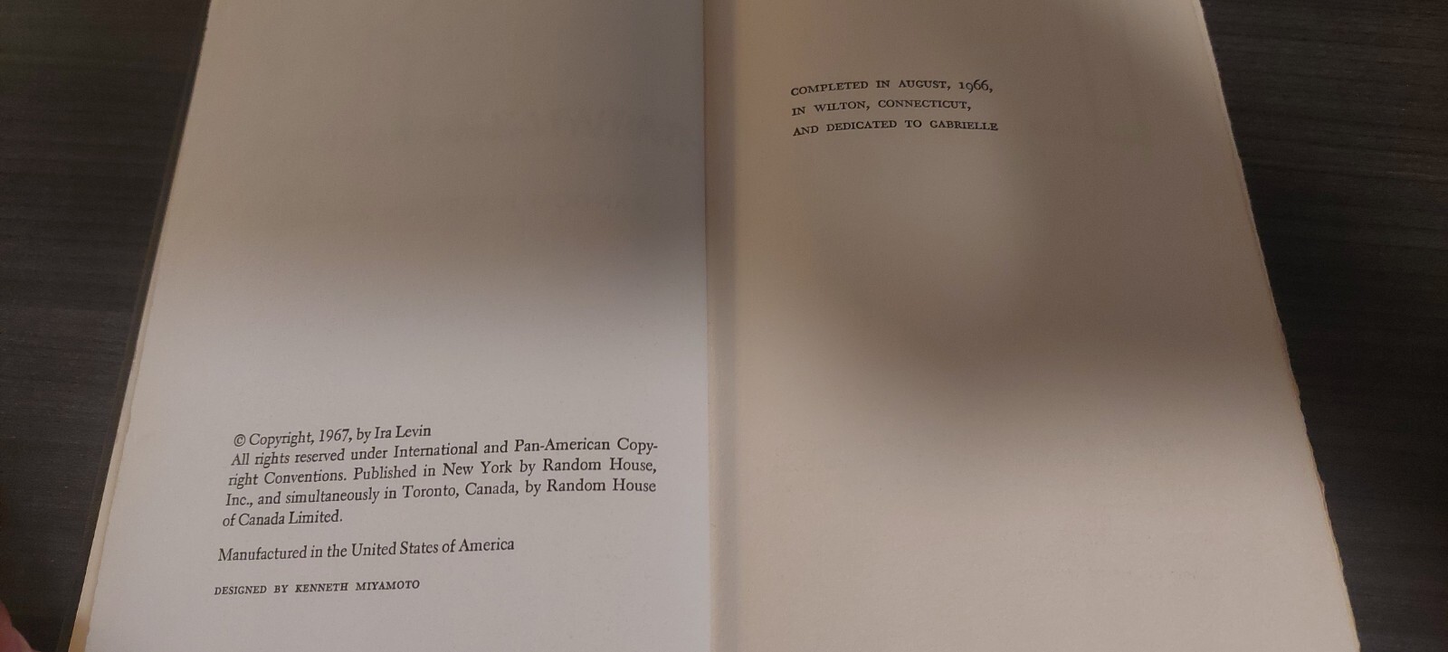 Rosemary's Baby First Edition Prior to LOC Number Assignment eBay