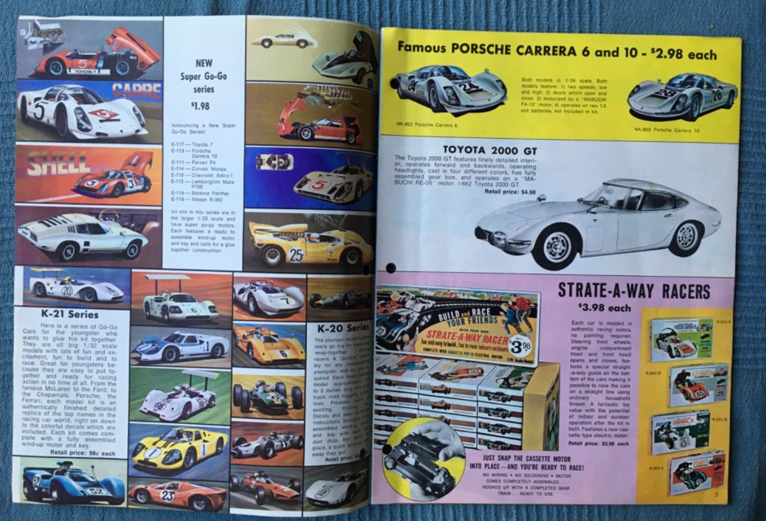 1970’s AHM Hobby Model Kits Advertising Brochure Porsche Strate-a-way ...