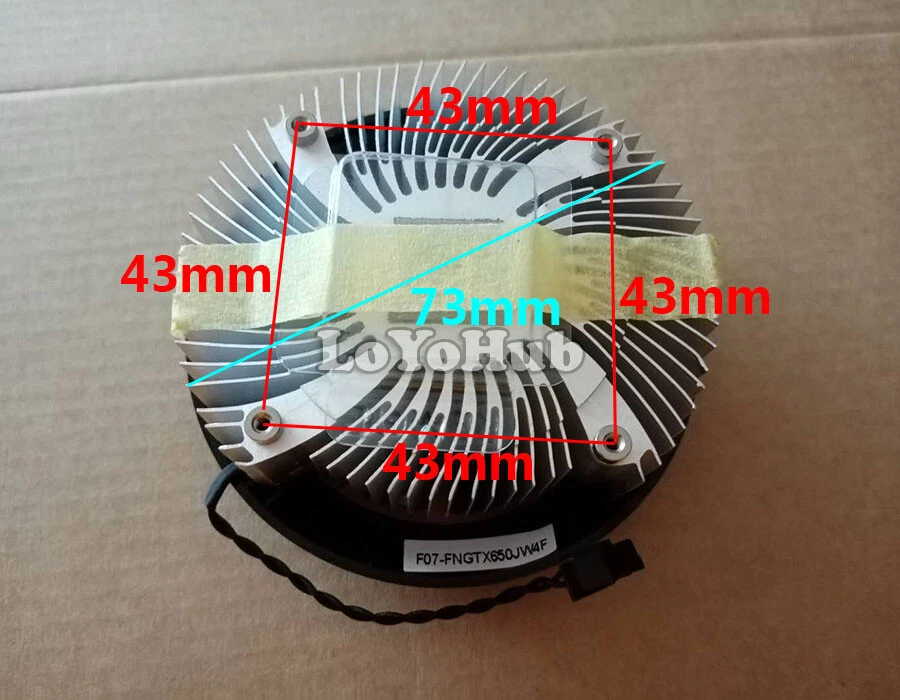 NVIDIA GTX650 public version of the graphics heat sink fan 2-Pin DC12V GA61B2U - Image 4 of 4