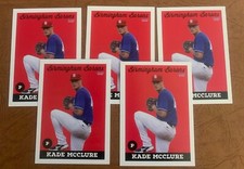 KADE MCCLURE 5 card lot 2021 Choice Birmingham Barons