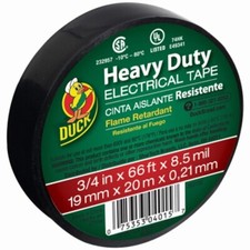Duck 393120 3/4" x 66' Wytrzymała czarna taśma elektryczna