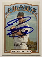 JACOB STALLINGS SIGNED 2021 TOPPS HERITAGE AUTOGRAPHED CARD PITTSBURGH PIRATES